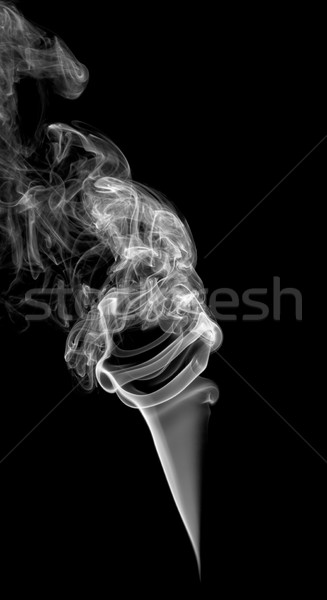 Resumen humo luz oscuro fuego negro Foto stock © nemalo