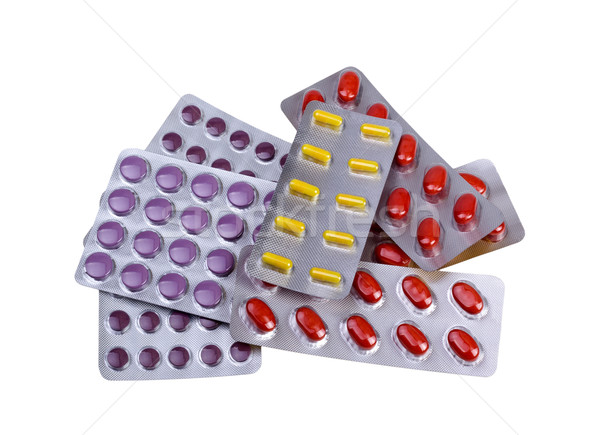 Medicine pills and capsules packed in blisters Stock photo © nemalo