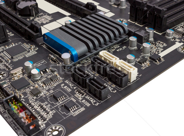 Electronic collection - digital components on computer mainboard Stock photo © nemalo