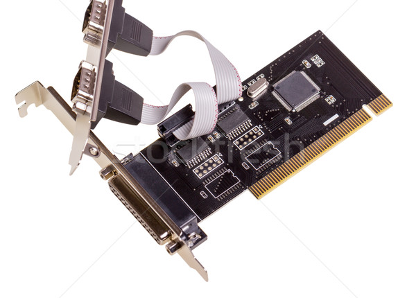Electronic collection - Computer digital input output port Card Stock photo © nemalo
