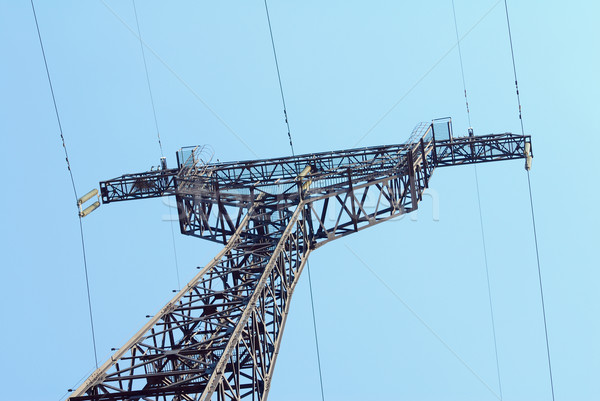 Electricity Pylon in the blue sky Stock photo © nemalo