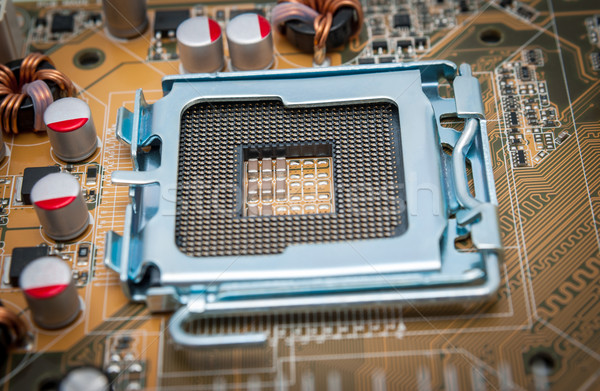 Elektronische collectie lege cpu stopcontact bewerker Stockfoto © nemalo