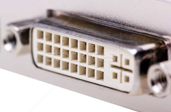 Electronic collection - DVI connector Stock photo © nemalo