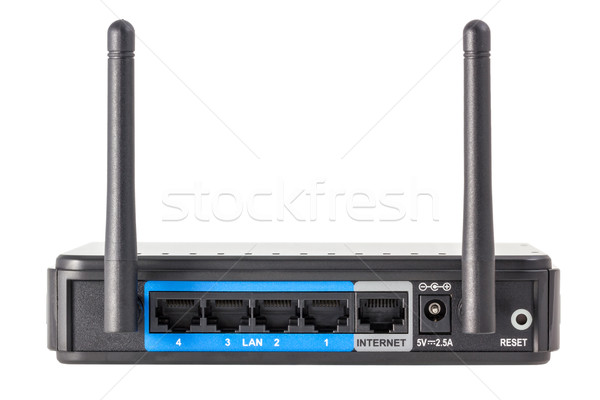 Electronic collection - black wireless internet network wi-fi ro Stock photo © nemalo