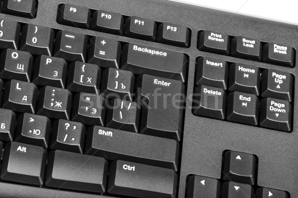 Electronic collection - black computer keyboard with key enter Stock photo © nemalo