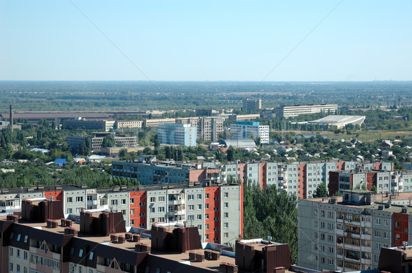 Rusya şehir yükseklik ev ışık ev Stok fotoğraf © nemalo