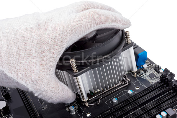Electronic collection - Installing CPU cooler Stock photo © nemalo