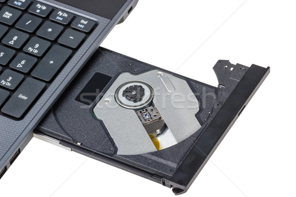 Electronic collection - Laptop with open DVD tray Stock photo © nemalo