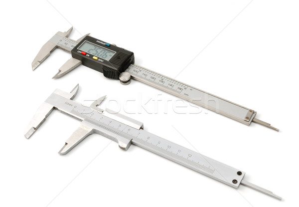 Stainless steel and digital calipers Stock photo © nemalo