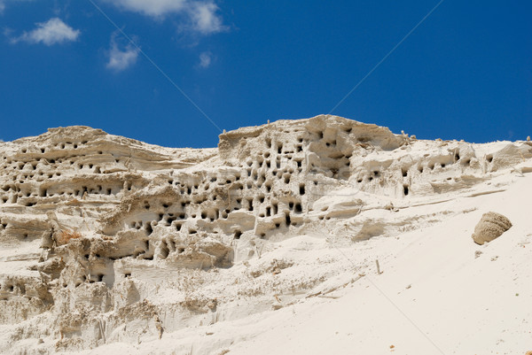 Sandy mountain with the bird's nests Stock photo © nemalo