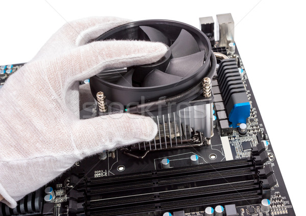 Electronic collection - Installing CPU cooler Stock photo © nemalo