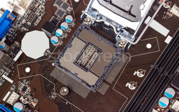 Electronic colectie gol cpu priza procesor Imagine de stoc © nemalo