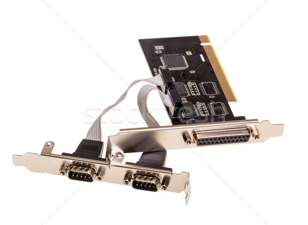 Electronic collection - Computer digital input output port Card Stock photo © nemalo