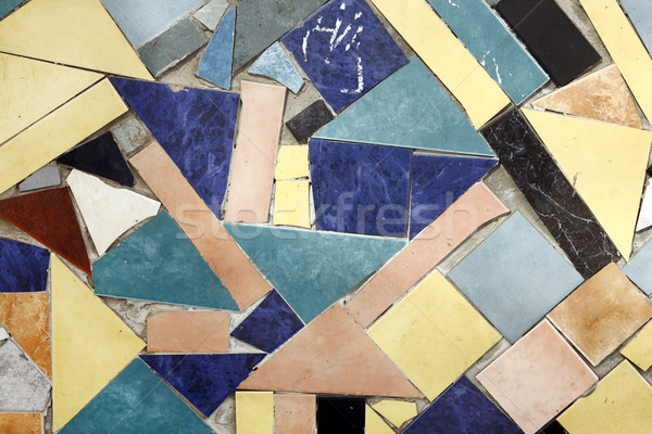Renkli mozaik eski fayans kırık soyut Stok fotoğraf © nemar974