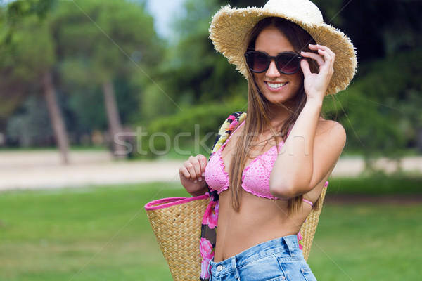 Pretty spring woman in the garden  Stock photo © nenetus