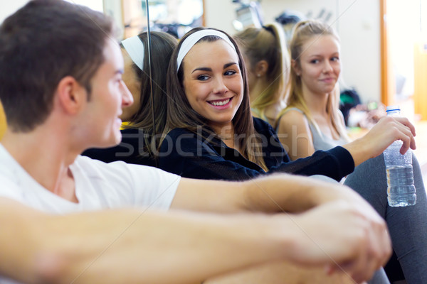 Young people resting after class in the gym.  Stock photo © nenetus