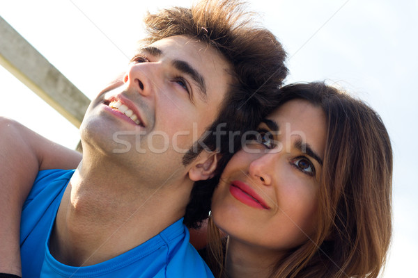 portrait of young couple looking at the horizon Stock photo © nenetus