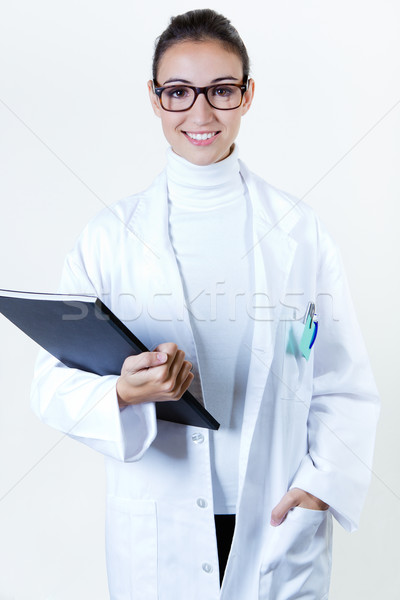 Zdjęcia stock: Kobiet · lekarza · folderze · portret · twarz · medycznych