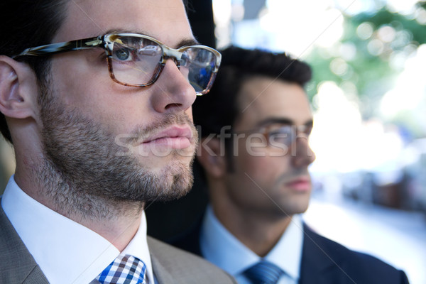 Two young executives arriving at the hotel Stock photo © nenetus