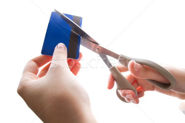 cutting up credit card with scissors Stock photo © nenetus