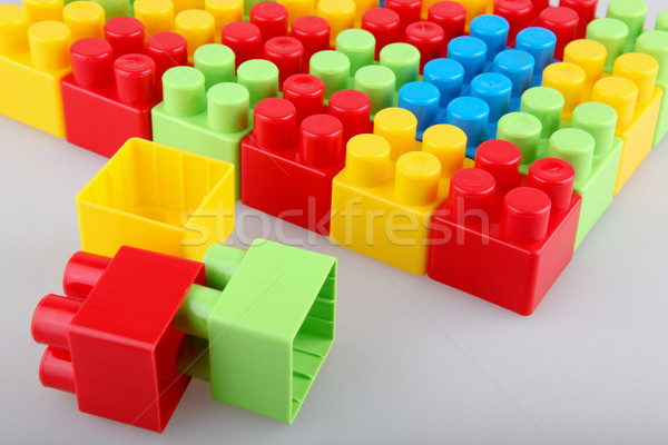 Plastic building blocks Stock photo © nenovbrothers