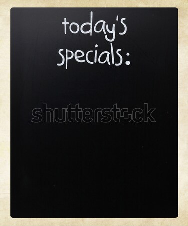 Handschriftlich weiß Kreide Tafel Rahmen Restaurant Stock foto © nenovbrothers