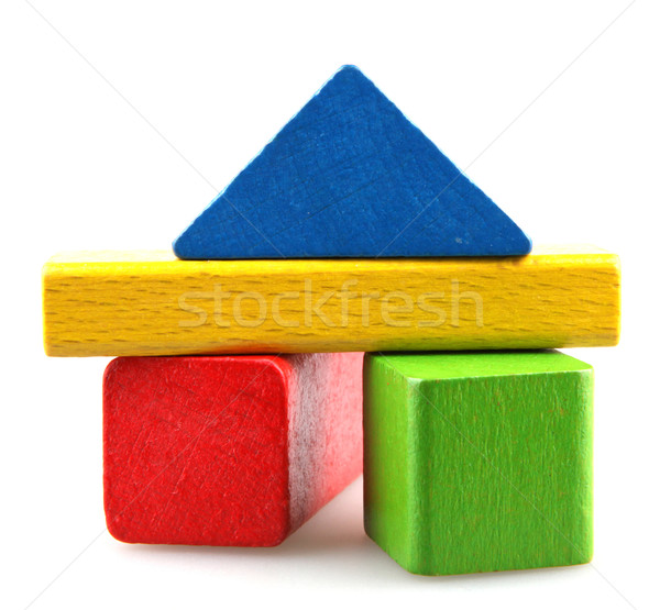 Wooden building blocks Stock photo © nenovbrothers