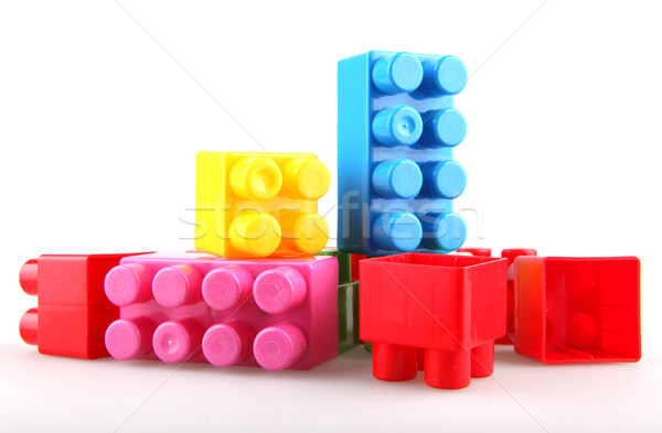 Plastic building blocks Stock photo © nenovbrothers