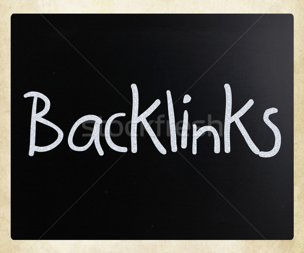 'Backlinks' handwritten with white chalk on a blackboard Stock photo © nenovbrothers