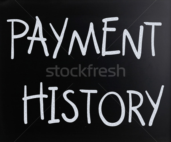 'Payment history' handwritten with white chalk on a blackboard Stock photo © nenovbrothers