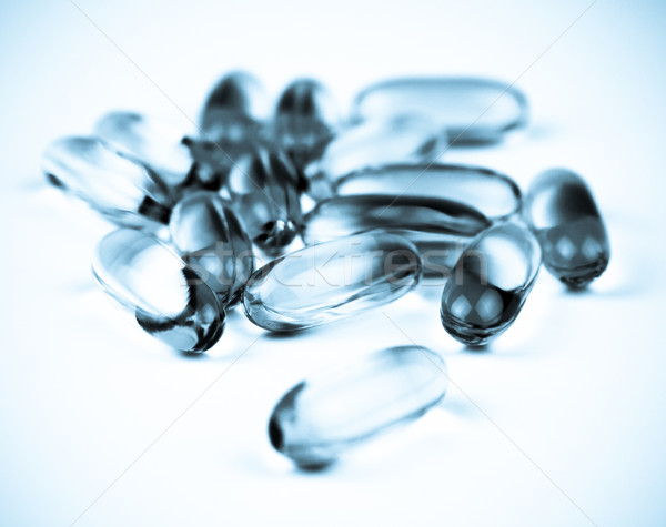 Lever olie capsules geneeskunde Geel fotografie Stockfoto © nenovbrothers