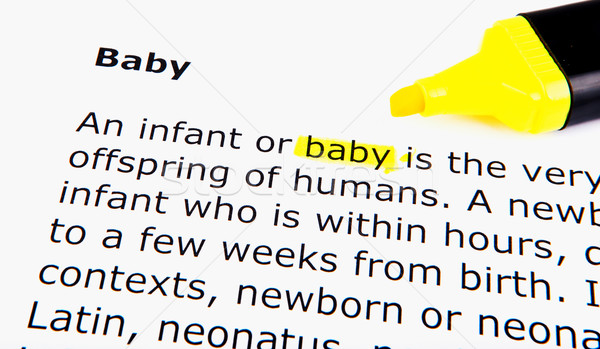 Text highlighted in yellow Stock photo © nenovbrothers