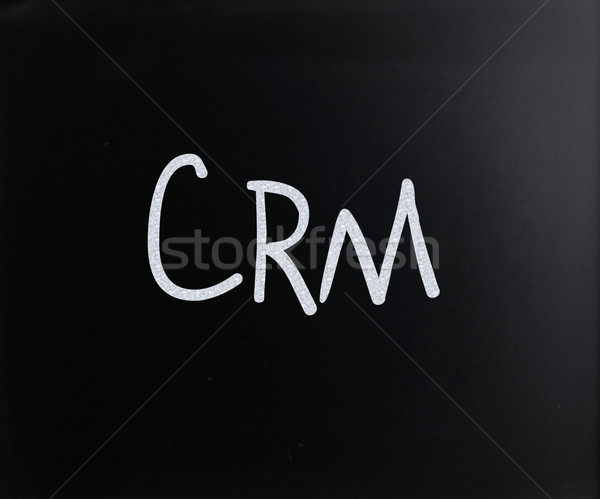 Palabra crm blanco tiza pizarra Foto stock © nenovbrothers