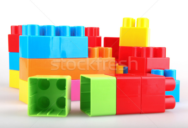 Plastic building blocks Stock photo © nenovbrothers