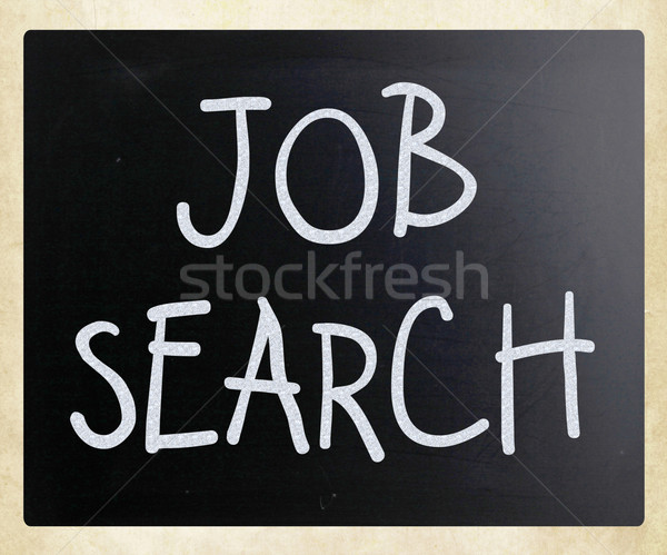 'Job search' handwritten with white chalk on a blackboard Stock photo © nenovbrothers