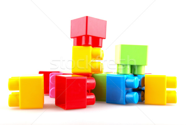 Plastic building blocks Stock photo © nenovbrothers