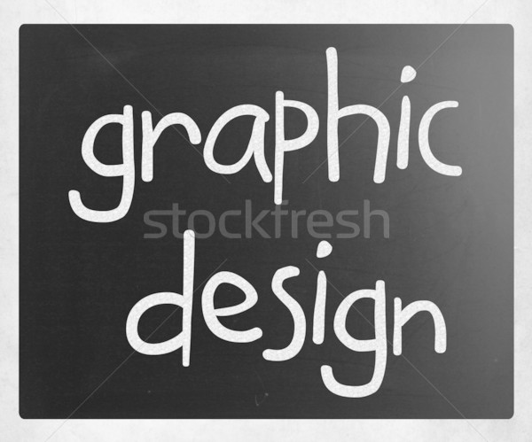 'Graphic design' handwritten with white chalk on a blackboard Stock photo © nenovbrothers