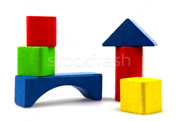 Wooden building blocks Stock photo © nenovbrothers