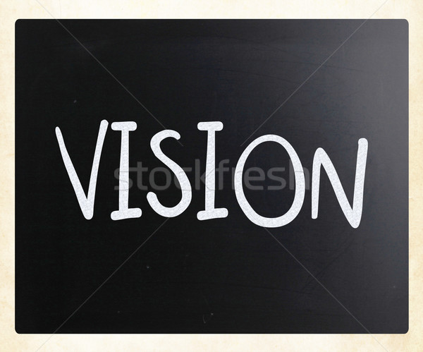 'Vision' handwritten with white chalk on a blackboard Stock photo © nenovbrothers