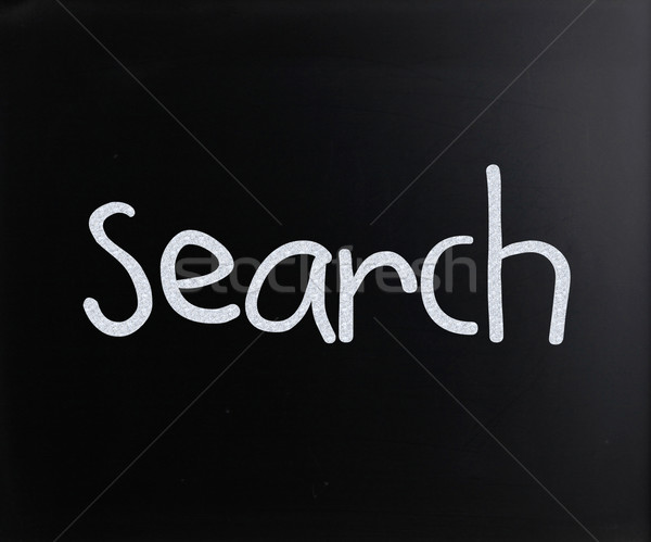 'Search' handwritten with white chalk on a blackboard Stock photo © nenovbrothers
