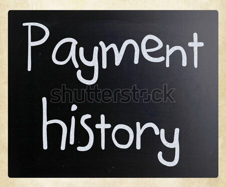 Kredytowej historii biały kredy tablicy Zdjęcia stock © nenovbrothers