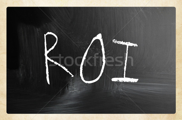 Zdjęcia stock: Słowo · roi · biały · kredy · tablicy