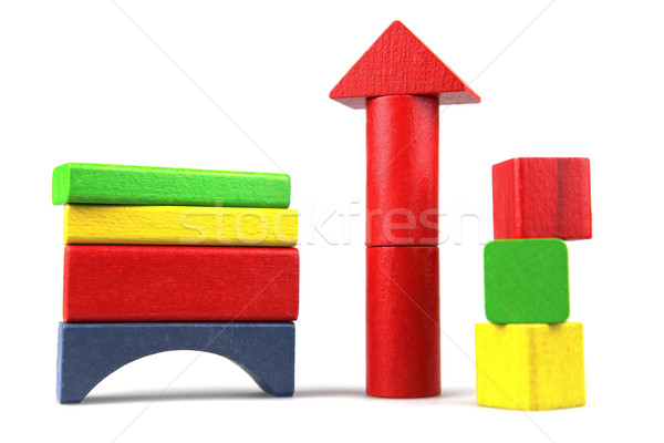 Bois blocs de construction construction enfant design fond [[stock_photo]] © nenovbrothers