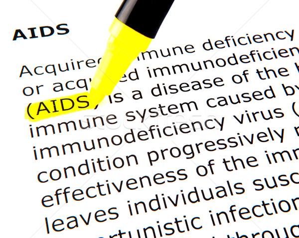 SIDA stilou document galben predare macro Imagine de stoc © nenovbrothers