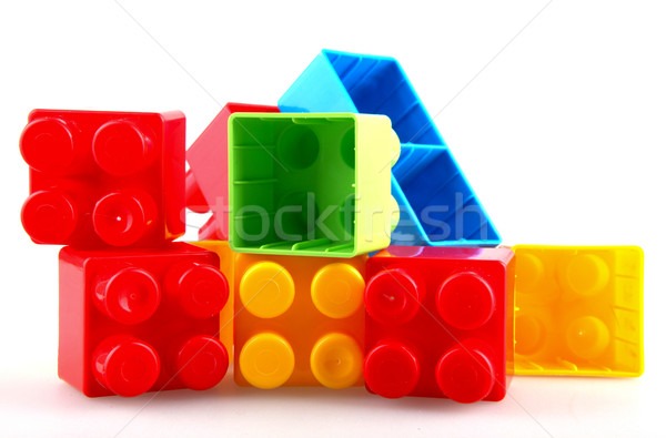 Plastic building blocks Stock photo © nenovbrothers