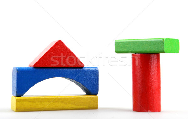 Wooden Building Blocks. Stock photo © nenovbrothers