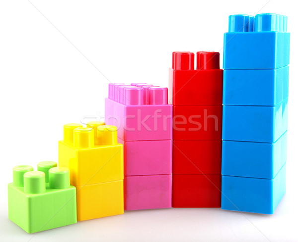 Plastic building blocks Stock photo © nenovbrothers