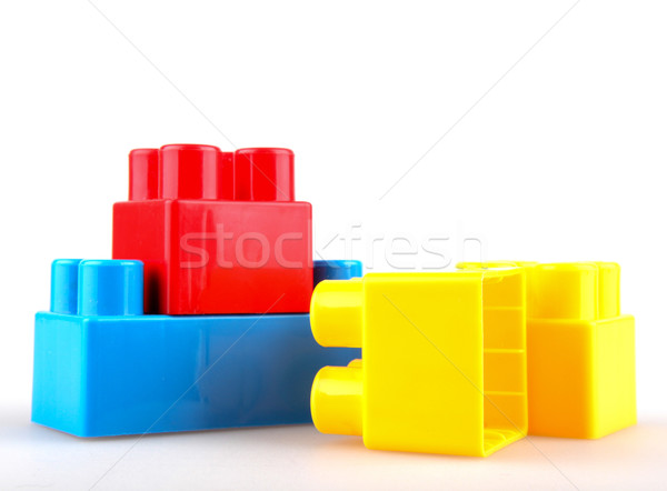 Plastique blocs de construction blanche fond boîte vert [[stock_photo]] © nenovbrothers