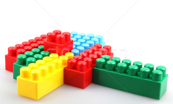 color childish blocks to the building Stock photo © nenovbrothers