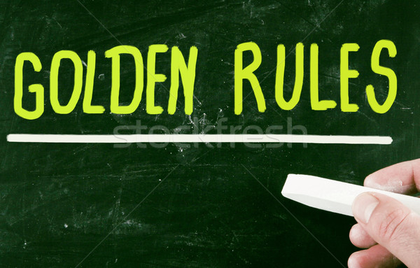 Altın kurallar iş yasal kavram kontrol Stok fotoğraf © nenovbrothers